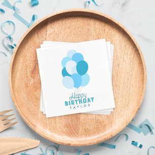Blaue Luftballons Alles Gute zum Geburtstag Serviette