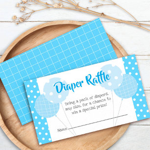 Blaue Luftballons Baby Boy Shower Windel Raffle Cu Begleitkarte