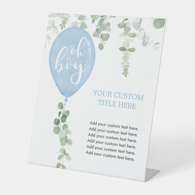 Blaue Luftballons, ein individuelles Schild für di (Vorderseite)