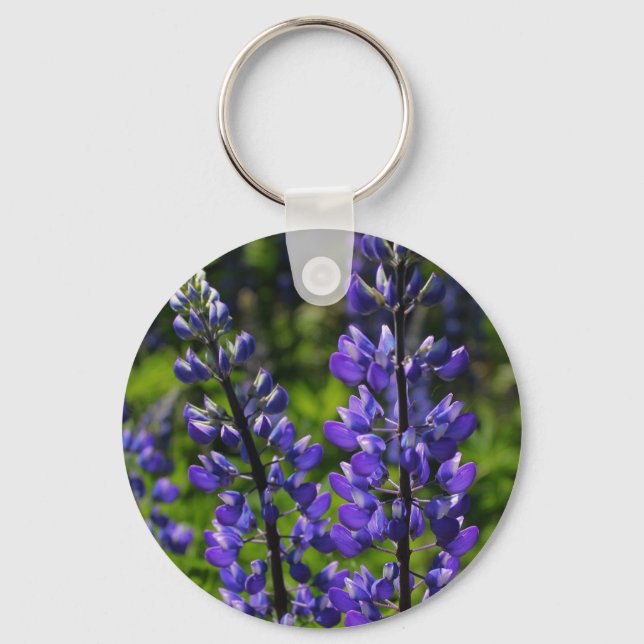 Blaue Lupinen Schlüsselanhänger (Vorderseite)