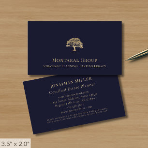 Blaue Luxus-Tree-Logo Visitenkarte