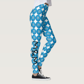 Blaue M&M-Leggings Leggings