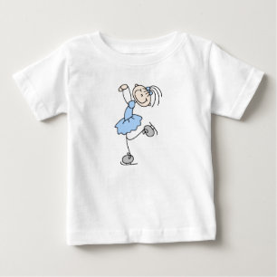 Blaue Mädchen-Figurenläufer-T-Shirts und Geschenke Baby T-shirt