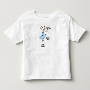 Blaue Mädchen-Figurenläufer-T-Shirts und Geschenke Kleinkind T-shirt