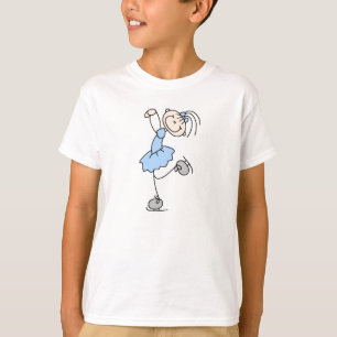 Blaue Mädchen-Figurenläufer-T-Shirts und Geschenke T-Shirt