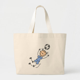Blaue Mädchen-Fußball-Tasche Jumbo Stoffbeutel