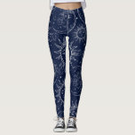 Blaue Magie Vintage Himmelssterne Leggings<br><div class="desc">Leggings</div>