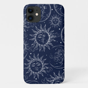 Blaue Magie Vintage Himmelsz Sonne Mond Sterne Case-Mate iPhone Hülle