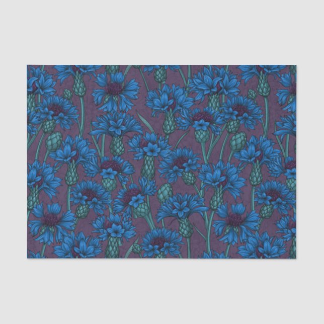 Blaue Maisblumen, wilde Blume Seidenpapier (Vorderseite)