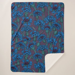 Blaue Maisblumen, wilde Blume Sherpadecke