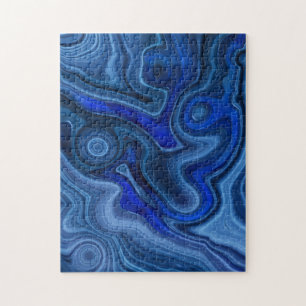 Blaue Malachit Stein Einzigartiger Edelstein Geolo Puzzle