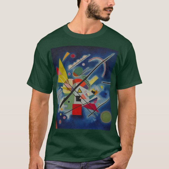 Blaue Malerei von Kandinsky Deep Forest T-Shirt (Vorderseite)