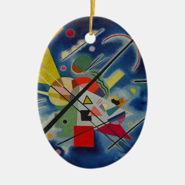 Blaue Malerei von Kandinsky Keramikornament (Vorne)