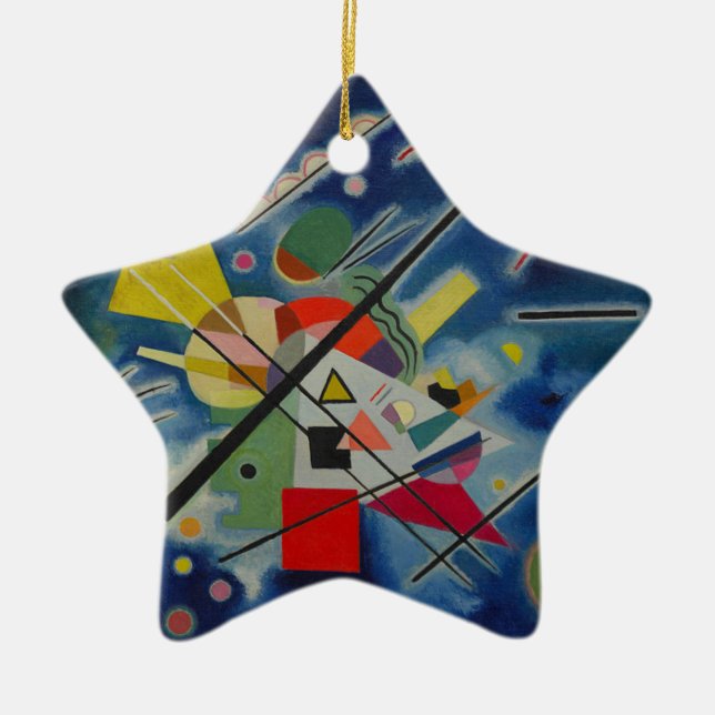 Blaue Malerei von Kandinsky Keramikornament (Vorne)