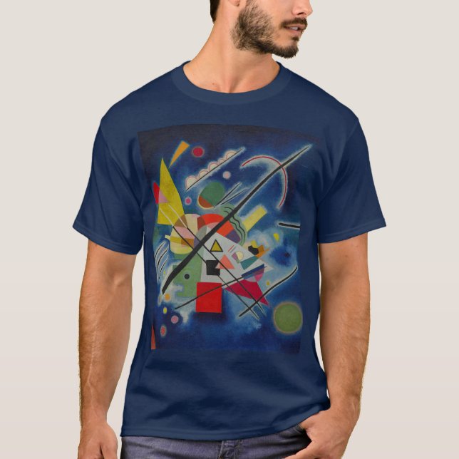 Blaue Malerei von Kandinsky Navy Blue T-Shirt (Vorderseite)