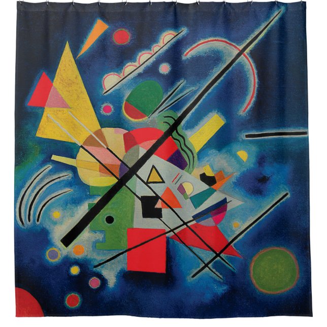 Blaue Malerei von Wassily Kandinsky Duschvorhang (Vorderseite)
