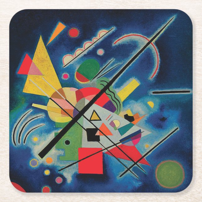 Blaue Malerei von Wassily Kandinsky Rechteckiger Pappuntersetzer (Vorderseite)