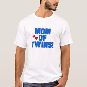 Blaue Mama der Zwillinge T-Shirt