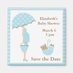 Blaue Mama mit Umbrella Magnet