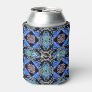 Blaue Mandala-Herzen-Muster Thunder_Cove Dosenkühler