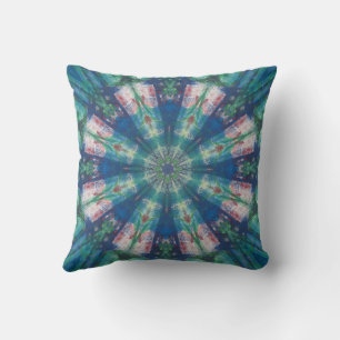 Blaue Mandala-Kushion Kissen