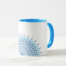 Blaue Mandala-Tasse