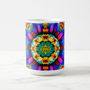Blaue Mandala-Wasserflasche Kaffeetasse