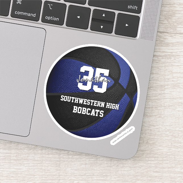 Blaue Mannschaft Basketball Aufkleber (Detail)