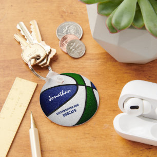 Blaue Mannschaft: Jungs-Basketball Schlüsselanhänger