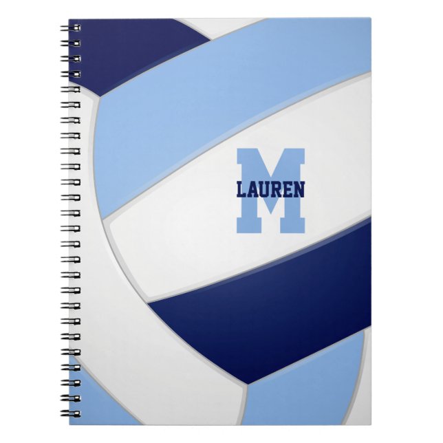 Blaue Mannschaft Sport Kinder Volleyball Notizblock (Vorderseite)