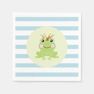 Blaue Märchen-Fee-Geschichte Froschkönig Babyparty Serviette