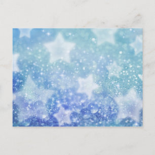 Blaue Märchenstaubkarte Postkarte
