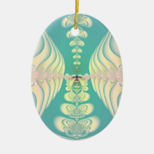 Blaue Märchenwelt Keramikornament
