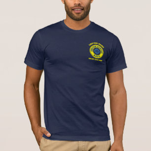 Blaue Marine Anchor nautische Kapitän Sommer T-Shirt