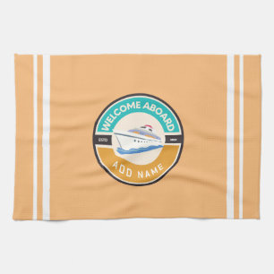 Blaue Marine Anker Yachtclub Boot Marina Geschirrtuch