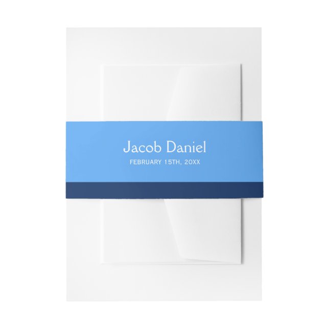 Blaue Marine Bar Mitzvah Einladungsbanderole (Vorderseite Beispiel)