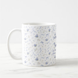 Blaue Marine Blumen Florale Hochzeitsgeschenke Kaffeetasse