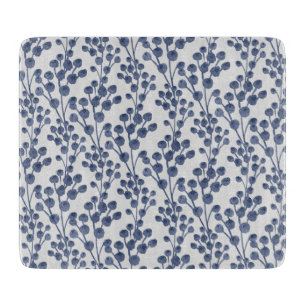 Blaue Marine Botanik Schneidebrett