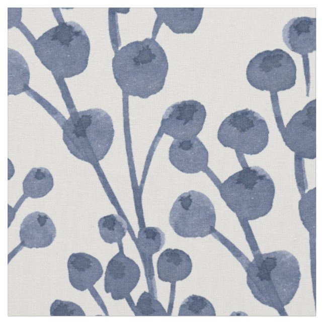 Blaue Marine botanisch Stoff (Nahaufnahme)
