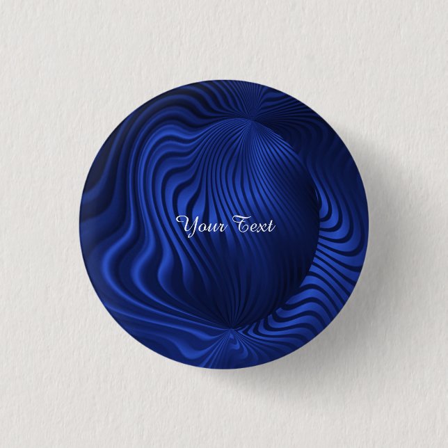 Blaue Marine-Dekorative Pinback-Button Button (Vorderseite)