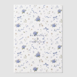 Blaue Marine Moderne Minimalistische Florale Hochz