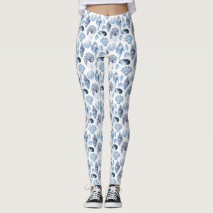 Blaue Marinekünstlerische Leggings