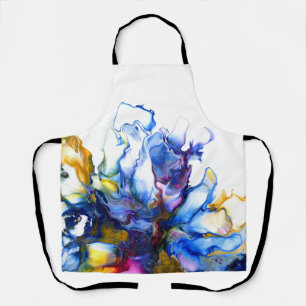 Blaue Marmor-Achat-Fluid-Art Schürze