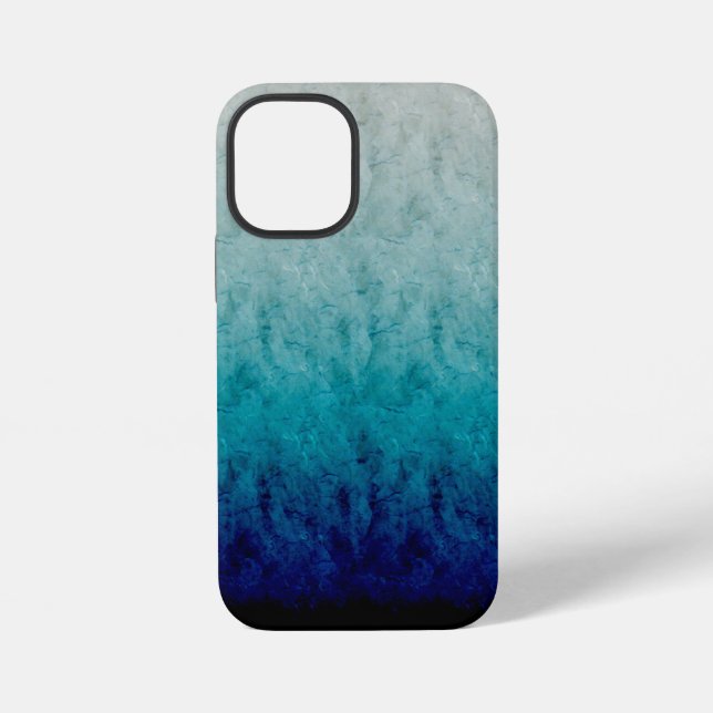 Blaue Marmor-Gradienten-Design iPhone Hülle (Rückseite)