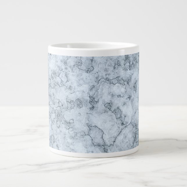 Blaue Marmor Jumbo-Tasse (Vorderseite)