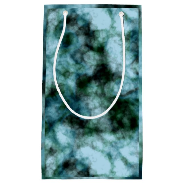 Blaue Marmor Kleine Geschenktüte (Vorderseite)