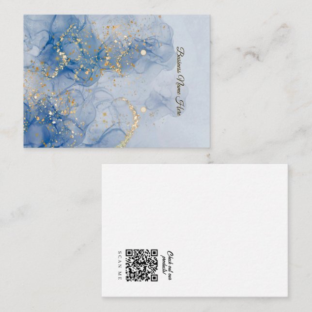 Blaue Marmor-Laden-Ohrhänger-Displaykarte Visitenkarte (Vorne/Hinten)