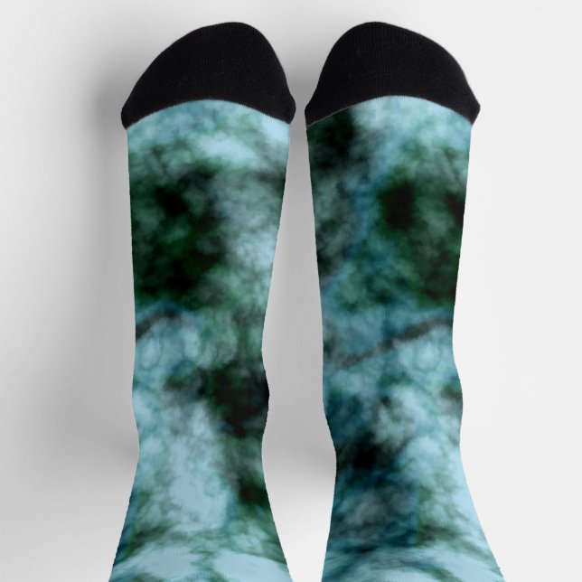 Blaue Marmor Socken (Oben)