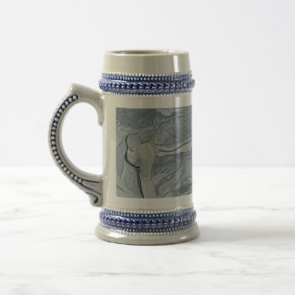 Blaue Marmor-Wirbel-Keramik-Bierkrug-Tasse Bierglas