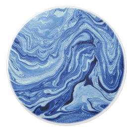 Blaue Marmorachat-Strudel-Stein-Keramik-Griff-Züge Keramikknauf